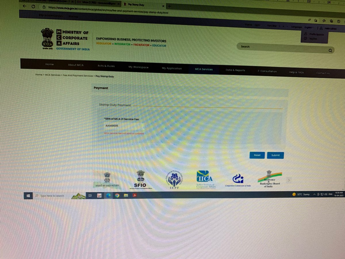 csavadhi's tweet image. Paid stamp duty deducted from
Bank and then the MCA instead of clearing payment of stamp duty cancelled the form. Complaint no. Fo_20230420756548 @MCA21India @HelpdeskMCA21V3