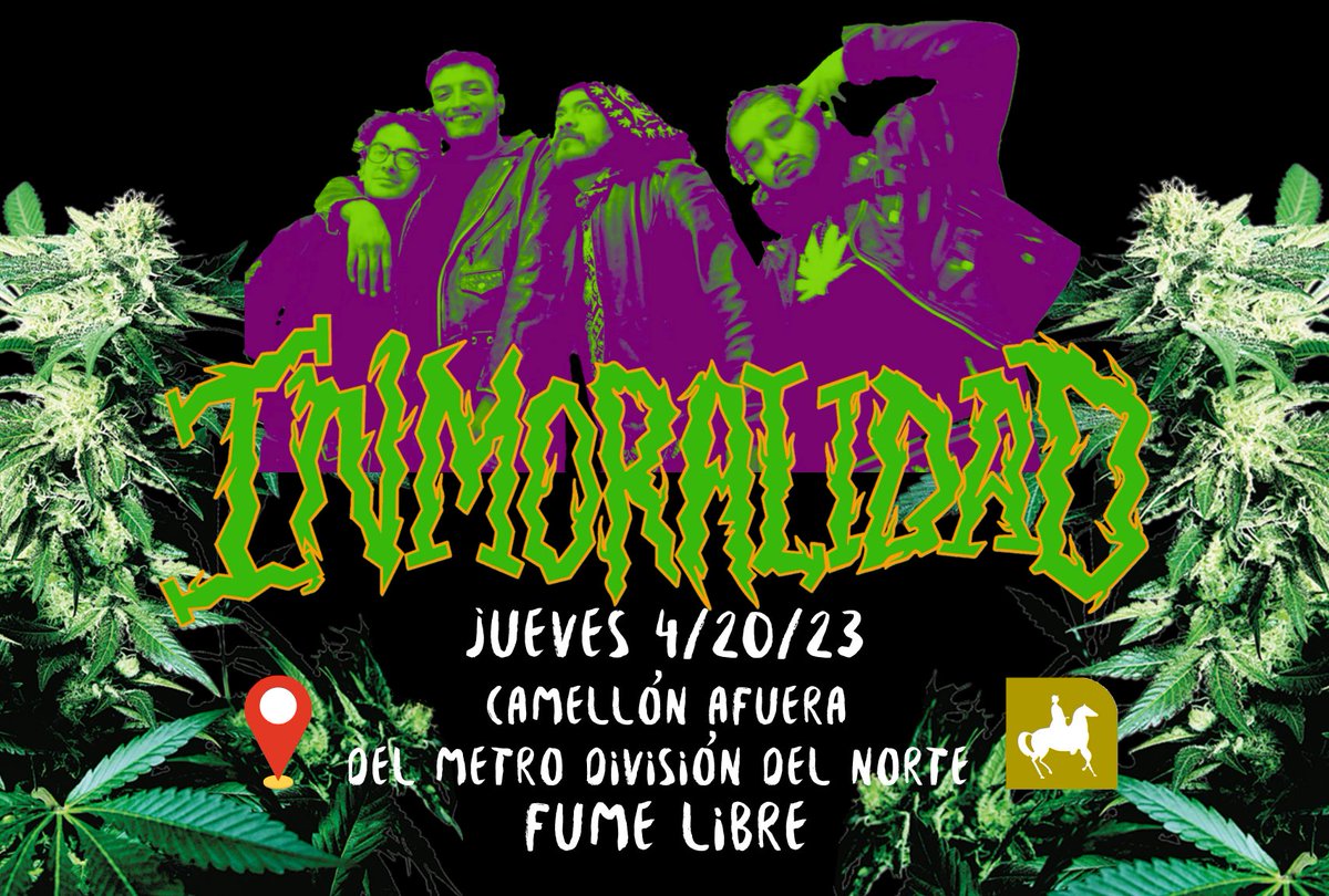 InmoralidadMx's tweet photo. Mañana unos fumes en división del norte si o ke la banda punk!?!? https://t.co/a8cW8CtVB9