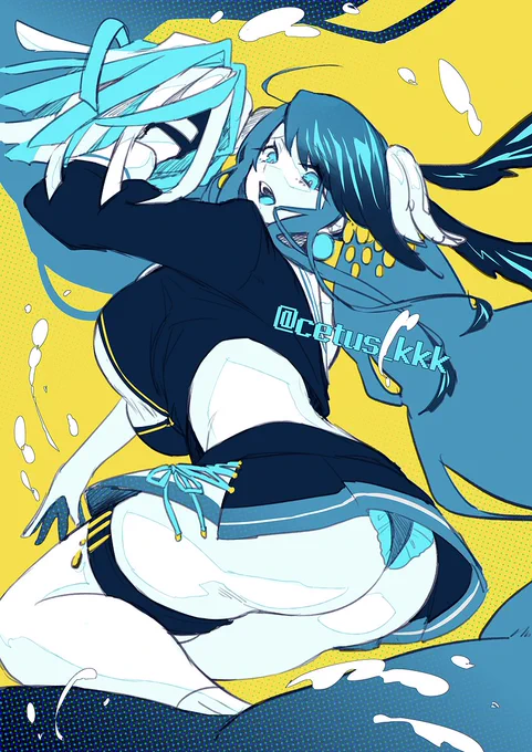 パンツあんま描いてない…こともないな!#これを見た人はぱんつを見せているキャラクターのイラストを貼れ 