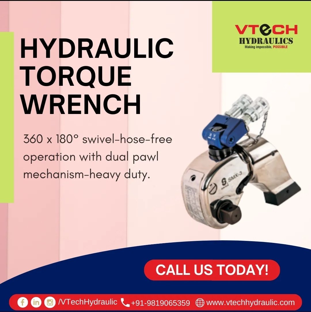 Hydraulic Torque Wrench

360 x 180° swivel-hose-free operation with dual pawl mechanism-heavy duty.

#VTech #vtechhydraulic #Hydraulicsystem #hydraulicwrench #industrialtools #mechanictools #automotivetools #torquewrenches