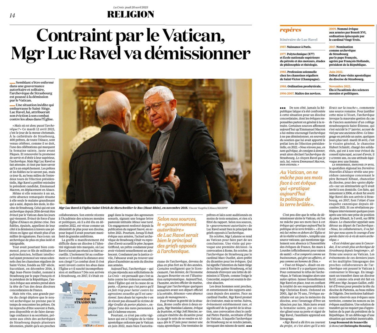 ChristianVenard's tweet photo. Il y a un siège épiscopal qui vient de se libérer à... Partenia... (ok, je sors...)

Plus sérieusement, on savait déjà aux Armées les grandes limites de Mgr Ravel... Pourquoi donc le Vatican (en connaissance de cause) l'a-t-il nommé à Strasbourg ? 

@LaCroix @LB2S https://t.co/osBhQVchEF