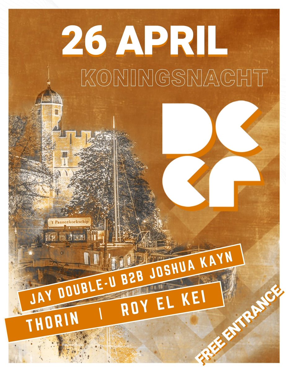 DEEP Koningsnacht 2023 !
26 april 2023

* Jay Double-U b2b Joshua Kayn
* Thorin
* Roy el Kei 

member.djguide.nl/party.p/450041…
 #zwolle #Techno #Gratis #Koningsnacht #zwollecentrum #Joshuakayn #Thorin <a href="/Royelkei/">Roy El Kei</a> <a href="/DEEPZWOLLE/">DEEPZWOLLE</a> #DEEPZwolle #pannenkoekenschip <a href="/SpartyPromo/">Sparty-Promotions</a> #House  #Overijssel