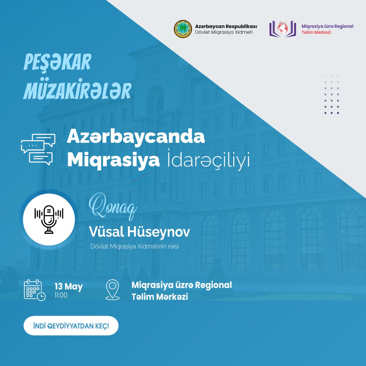 @RTCM_Azerbaijan çərçivəsində silsilə peşəkar müzakirələrə start verilir. Müraciət etmək üçün aşağıdakı link vasitəsilə qeydiyyatdan keçməyiniz xahiş olunur. Qeydiyyat üçün son tarix 05 may 2023-cü il. forms.gle/MBgnzN7h8fkoy1…