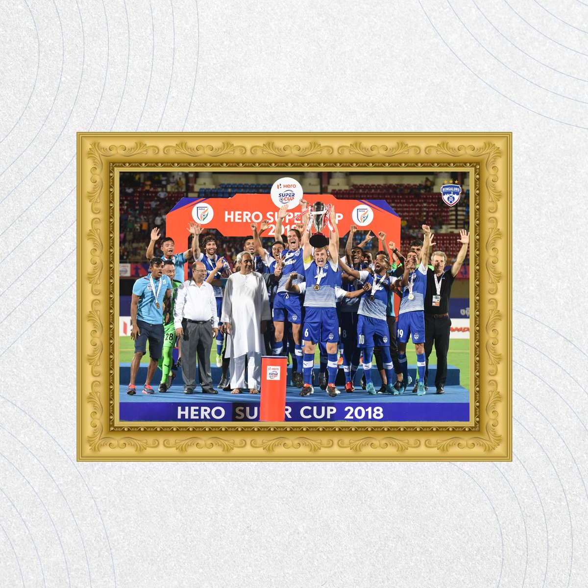 bengalurufc's tweet photo. #OTD in 2018, the Blues made it #FiveInFive, becoming inaugural champions of the #HeroSuperCup. ๐
#WeAreBFC #NothingLikeIt #ThisDayThatYear https://t.co/x9rdYT88FR