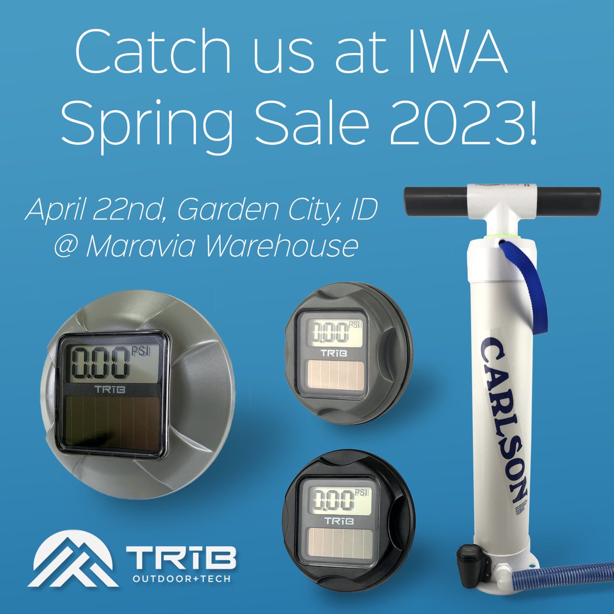 TRiBOutdoorTech's tweet photo. We'll be in Garden City, Idaho this weekend for the IWA spring equipment sale. Come say hi, and check out the latest whitewater tech from TRiB!

#raft #kayak #sup #inflatables

@AIREwatersports @maraviarafts @NRSWEB @idahowhitewater https://t.co/WiTCqdLUj5