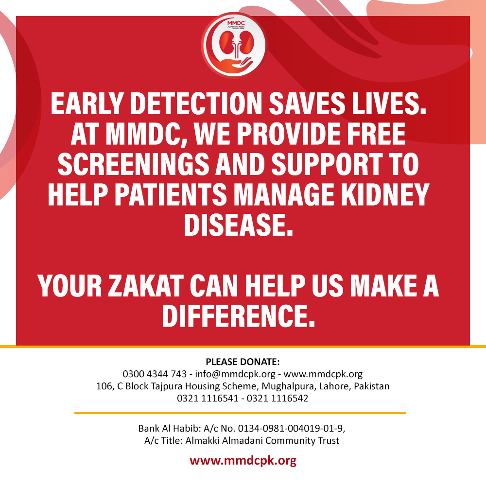 mmdcpk's tweet photo. Early detection is critical in the fight against kidney disease. At MMDC, we offer free screenings, education, and support to help patients manage their conditions and improve their outcomes.
#eidulfitr https://t.co/sfmxONtbgg