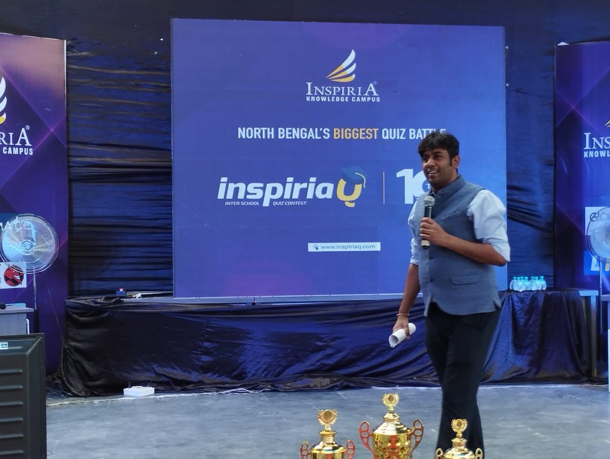 QuizGreycells's tweet photo. #Inspiria collaborated with #Quizcompany  Greycells and #Quizmaster Gautam Bose in presenting InspiriaQ #Quizcontest 2023 
#greycellsevents #greycellsquiz #siliguri #studentlife #quiz https://t.co/fGKNUggLo7