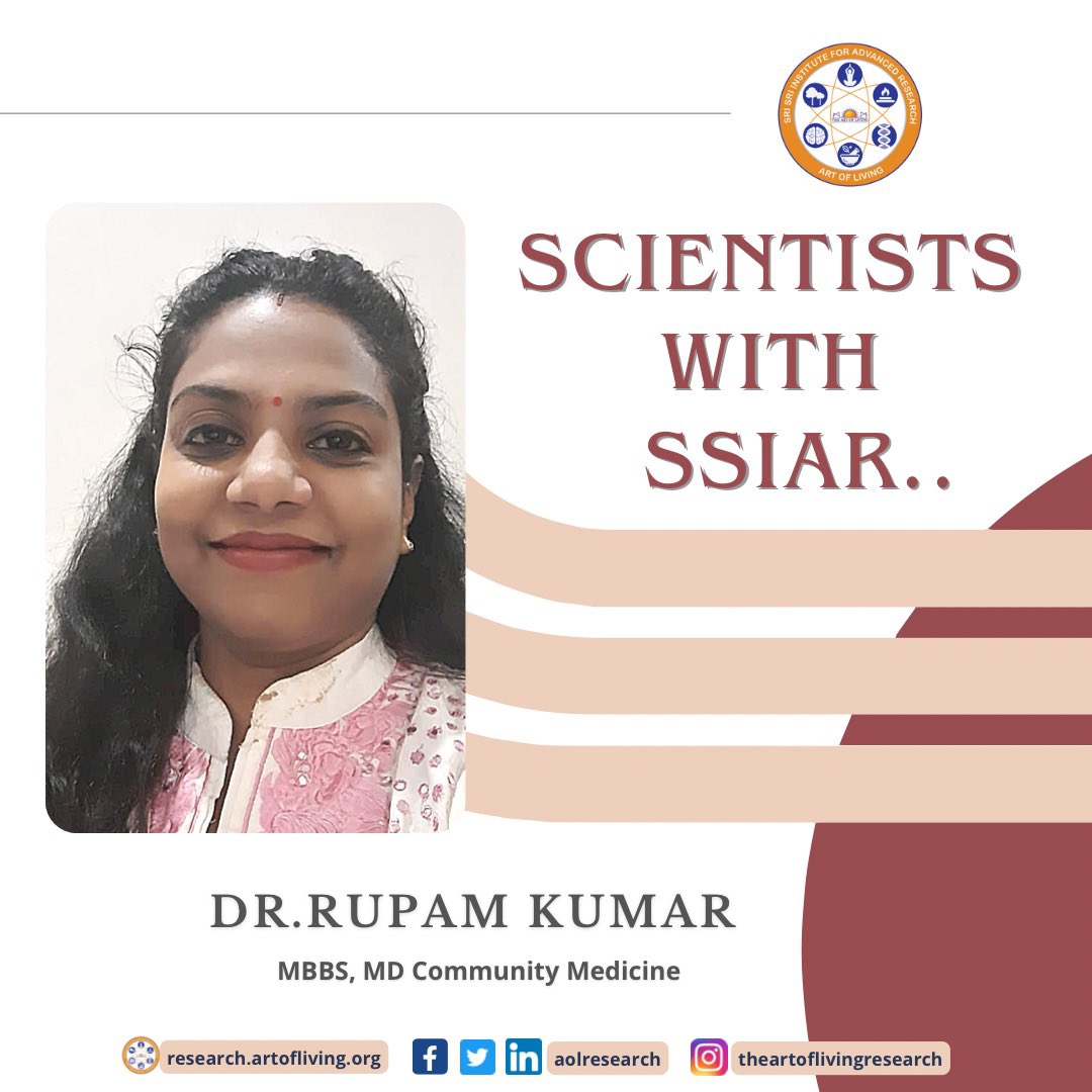 aolresearch's tweet photo. #knowourteam 👋
Meet Dr.Rupam (@rupam_4u ), one of the incredible members of our research team !
#ssiar #research #aol #artofliving #aolresearch #meetourteam #scientist #science #medicine #mbbs #meetyourteam #meettheteam #teamwork https://t.co/t76sDLyw03