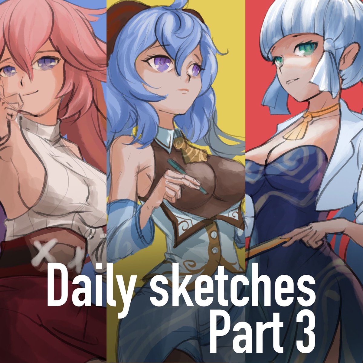 Chiisaimonart's tweet photo. My daily sketches part 3:
Guys, I’m keeping up with my daily sketches series. This time is Genshin Impact again, the will have some modifications here. Follow the next tweets to see detail sketches.
#dailysketches #chiisaimon #Patreon #Genshinfanart #GenshinImapct #fanart https://t.co/Ojiqr6hCto