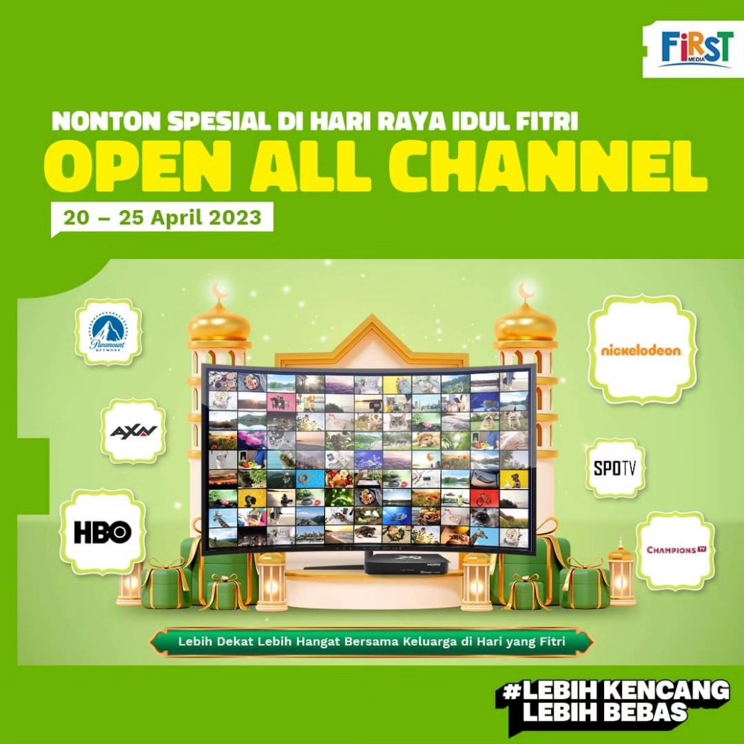 WifimalangFM's tweet photo. First People, menyambut hari kemenangan, ada persembahan spesial nih buat kamu.

Kamu bisa menikmati bebas akses ALL Channel mulai 20-25 April 2023. Makin seru deh bisa Lebaran bareng #FirstMediamalang yang terlengkap hiburannya.

Selamat menyambut Hari Raya Idul Fitri 1444 H! https://t.co/pzw5La4VsF