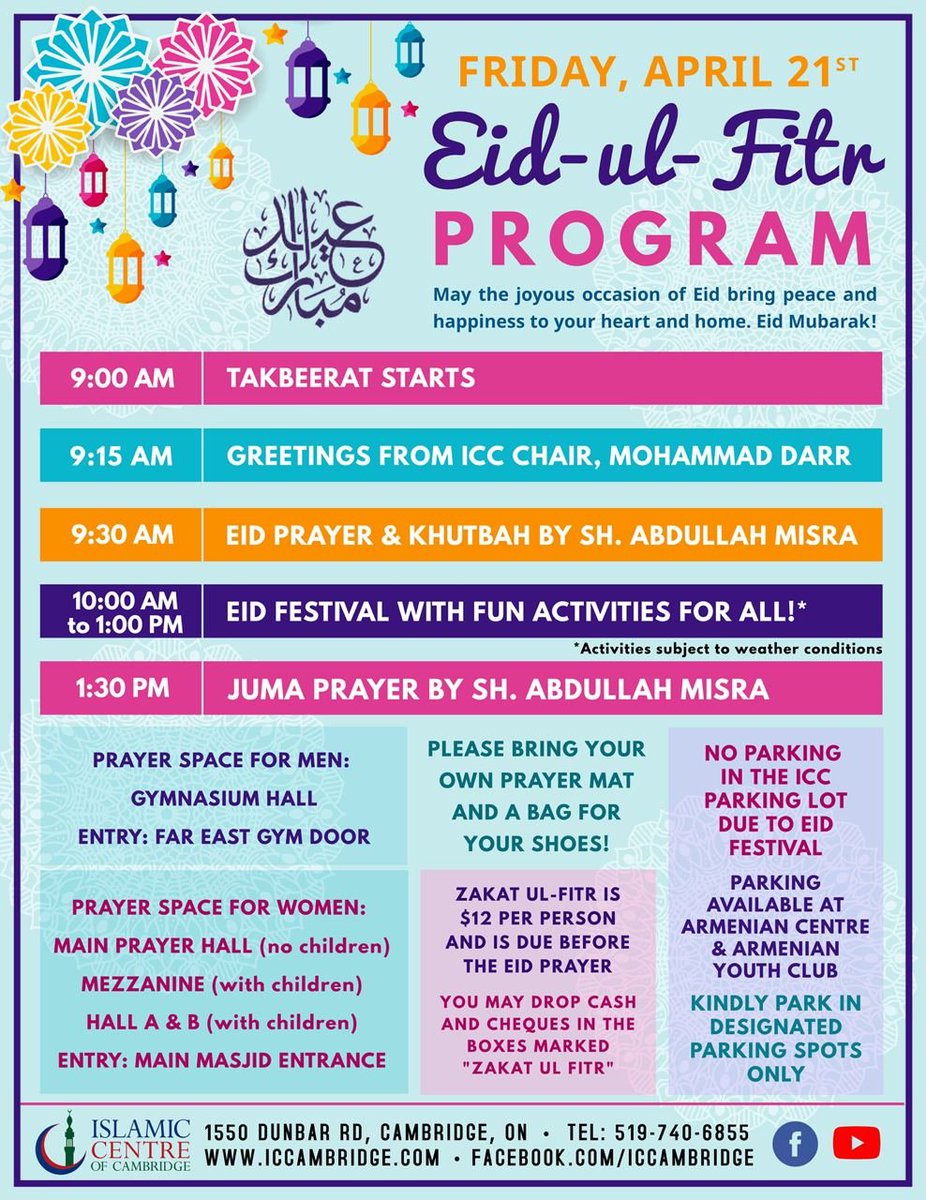 iccambridge's tweet photo. With the end of a blessed Ramadan, we welcome Eid Al Fitr. 

We look forward to seeing the Cambridge community at Eid Salah. 

#Eid2023 #EidAlFitr #EidMubarak https://t.co/2tavdpUo6d
