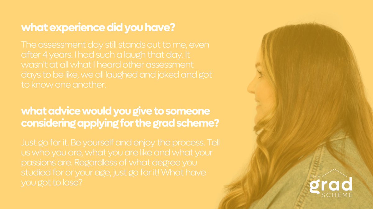 The_Grad_Scheme's tweet photo. Want to know more about our graduates &amp; how they found The Grad Scheme? Here's Hannah's thoughts on how she got into her successful career in compliance with us.

Applications close on Sun 23rd April, so get in quick! > https://t.co/Xs37X8x03g

#graduatejobs #financialservices https://t.co/Oqkbsp3f2c