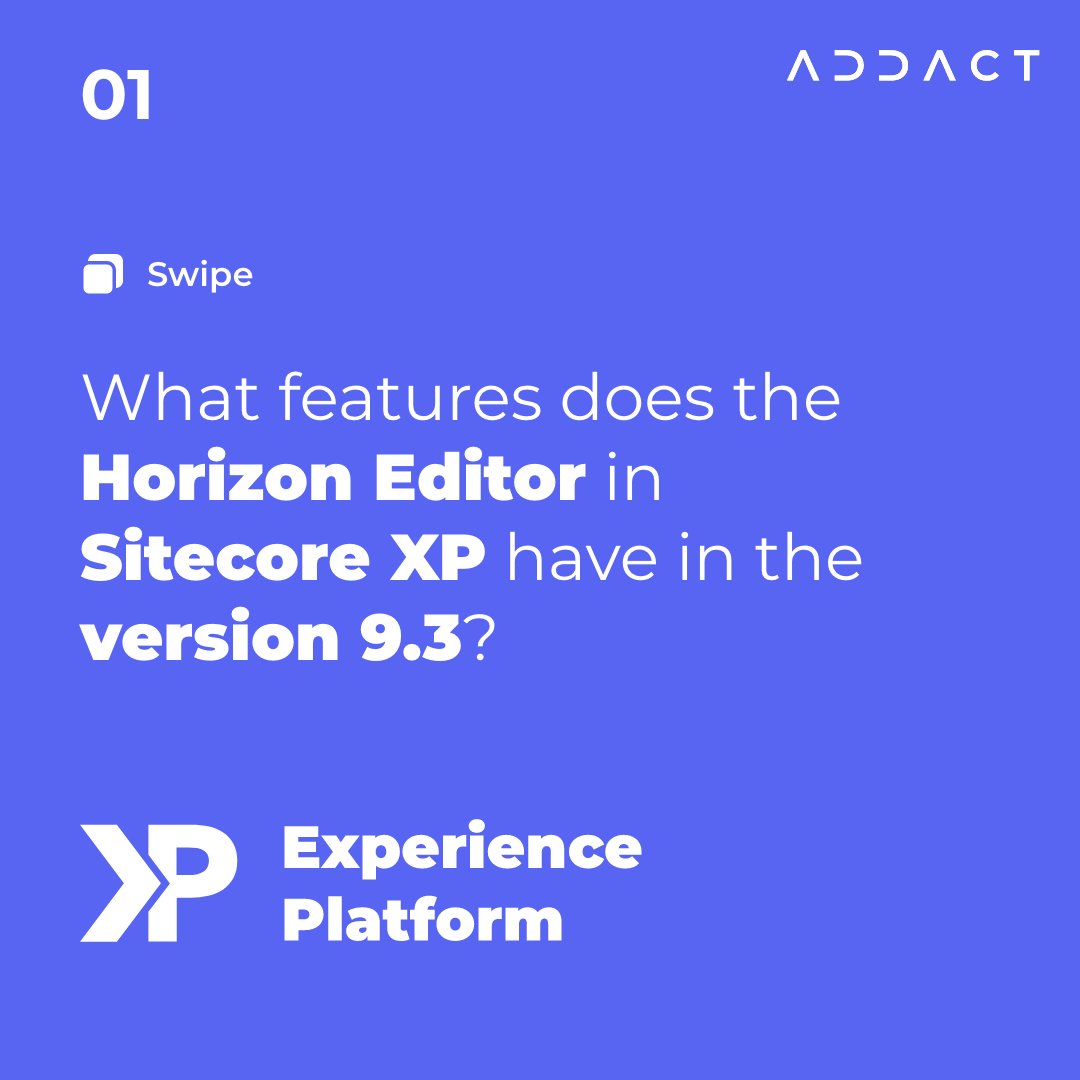 AddactTech's tweet photo. The new Horizon Editor of the Sitecore Experience Platform version 9.3 comes with a lot of new features.
If you want to get a Sitecore Upgrade and leverage the power of the Horizon Editor, reach out to us here: https://t.co/i5CDbtIIPq
#addact #sitecore #experienceplatform https://t.co/agDxPzvmUr