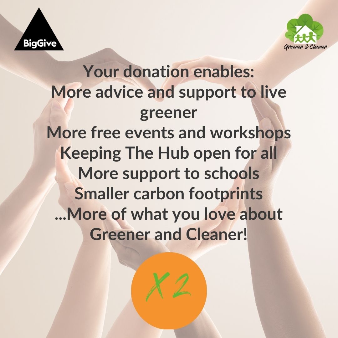 GreenercleanerB's tweet photo. Can you help us raise £2,500 in a week???
We're really excited to have been chosen for @BigGive starting today 20th-27th April. Any donation you make in this time is DOUBLED and we'd really love your support! Donate on our dedicated campaign page here: https://t.co/RZdcq308zU https://t.co/ISS1Q6NvXD