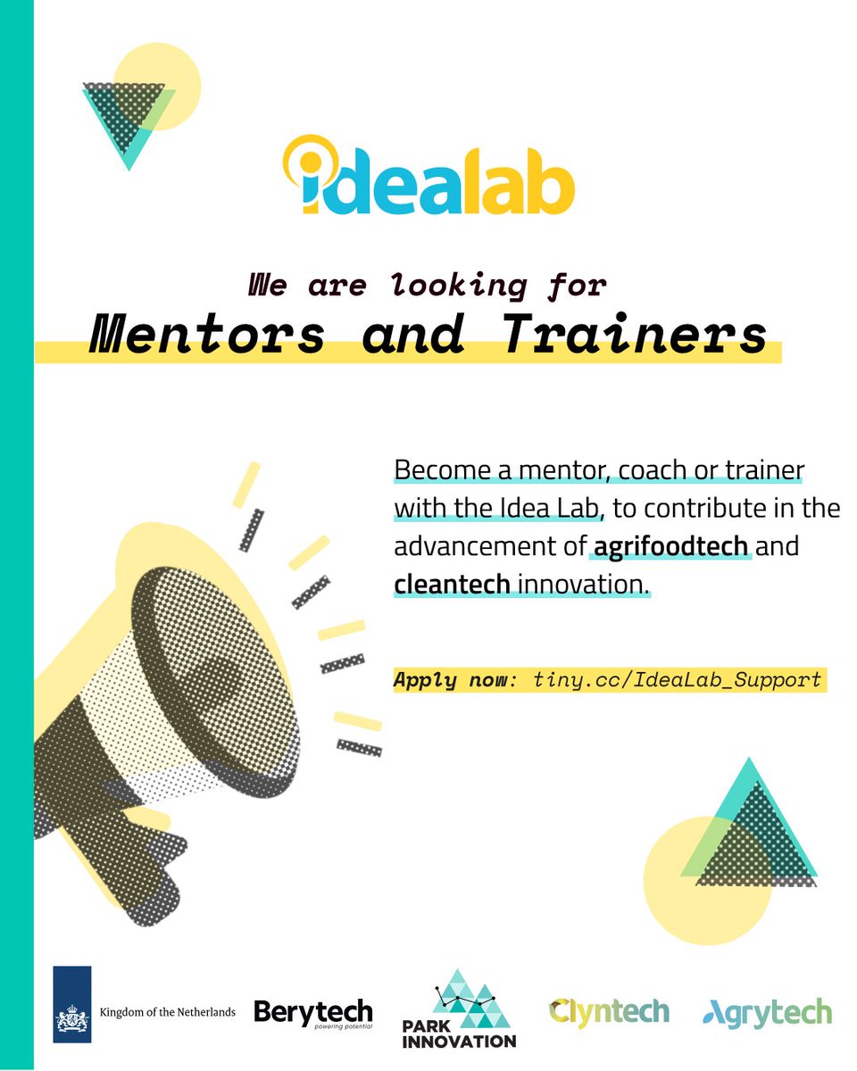 ParkInnovation's tweet photo. Attention trainers, coaches & consultants in #agrifootech #cleantech & #entrepreneurship!🌱🌍 Join #IdeaLab with #ACTsmartcommunity, supported by @berytech and funded by #Netherlands to mentor the next gen leaders, and make a lasting impact. Apply now: https://t.co/7038qzaPDc https://t.co/ISadSVT6zp