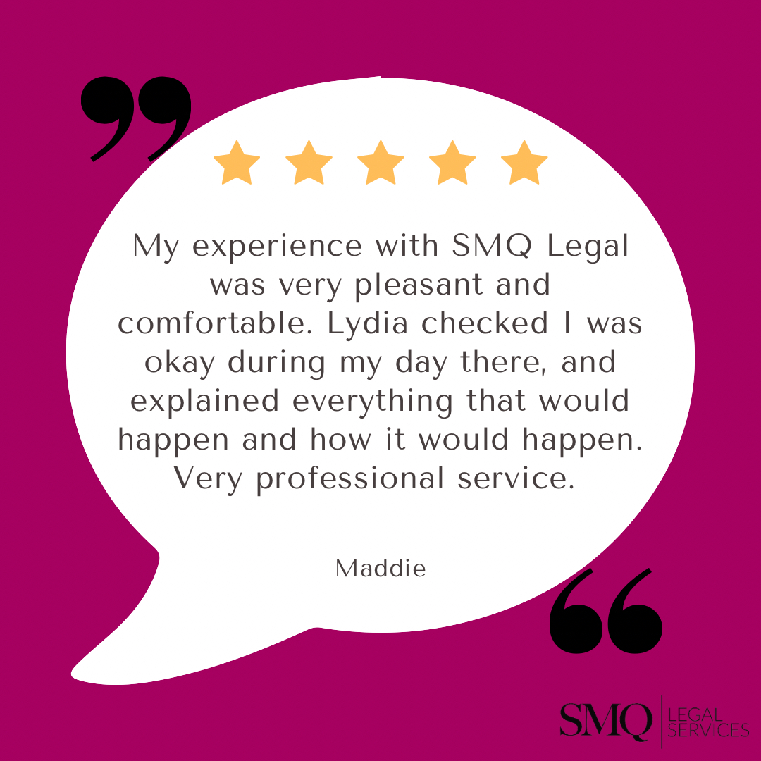 ⭐️ Client Testimonial ⭐️ 

What a lovely review to receive from a client!

It is our aim to always make our customers feel comfortable and at ease when working with us as we understand seeking legal advice for any matter can be a worrying and stressful time.