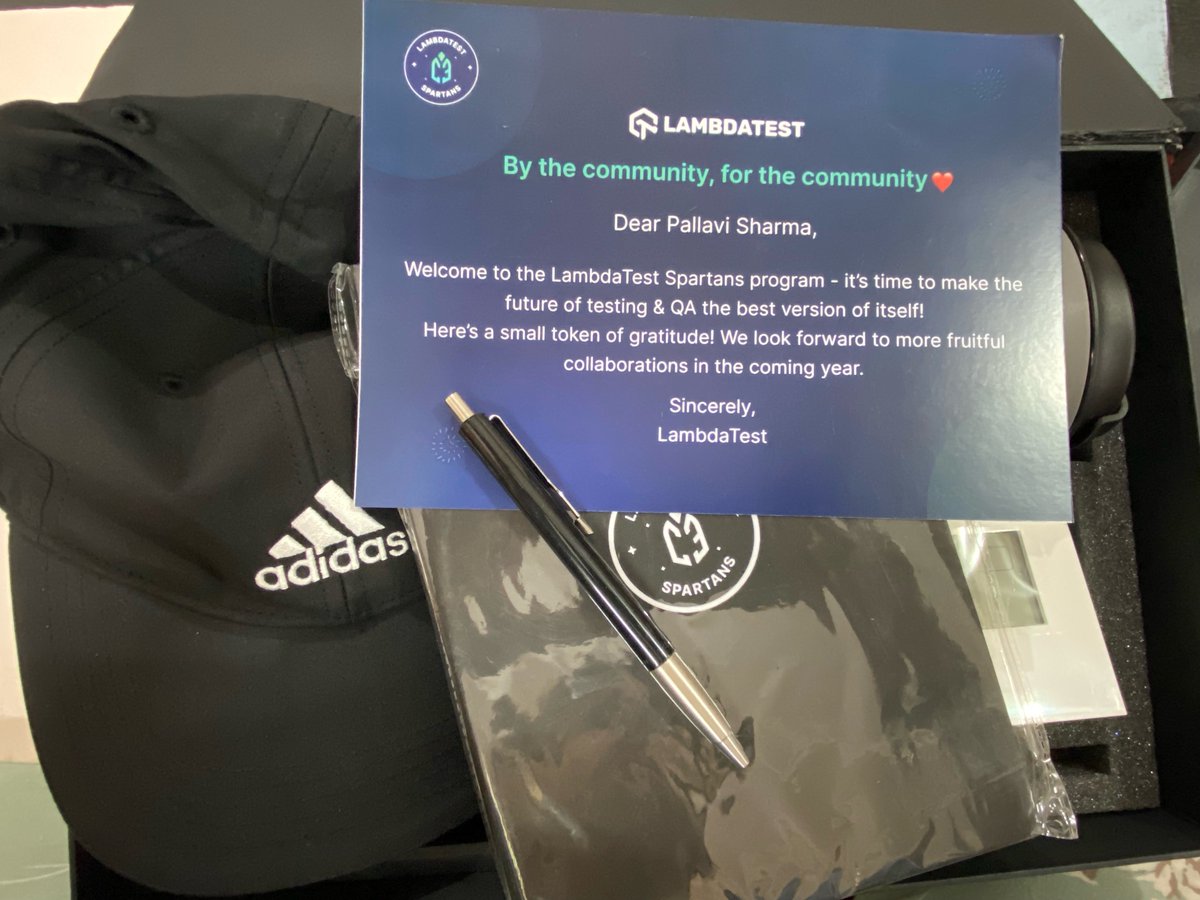 musepallavi's tweet image. Thank you @lambdatesting for the generosity! Love the diary and the pen.
#lambdatest #lambdatestspartan #community