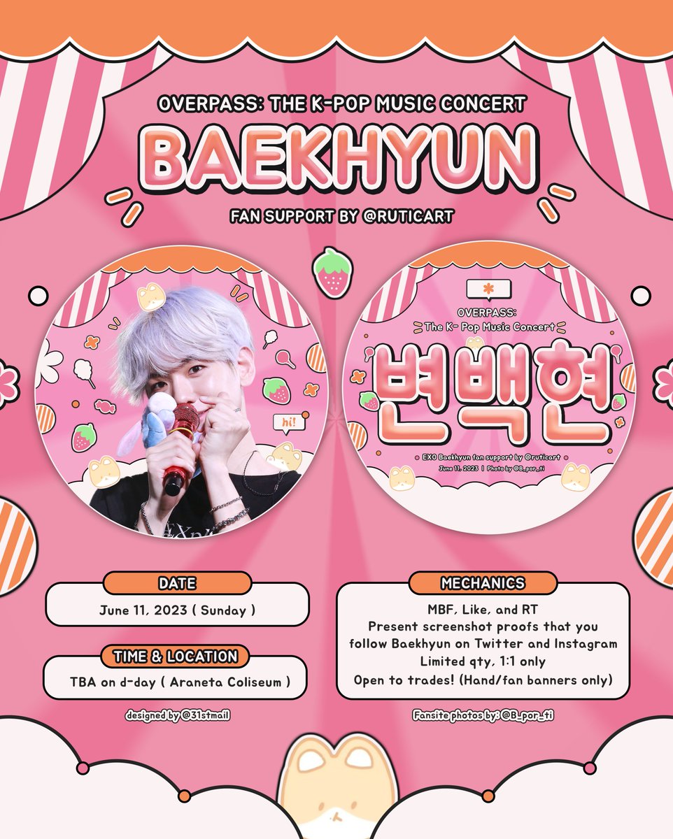 ruticart's tweet photo. 🍬🤍 𝙗𝙤𝙮, 𝙮𝙤𝙪'𝙧𝙚 𝙢𝙮 𝙘𝙖𝙣𝙙𝙮 ⋆ˊˎ-
✧ overpass: the kpop music concert baekhyun fan support by @ruticart    

♡ mbf like &amp; rt
♡ see pubmat for claiming mechanics
♡ limited qty; 1:1 only 

see you bbhls &amp; exols 🐶
#OVERPASS2023 #OVERPASSinMNL https://t.co/rdHDFs7VIO