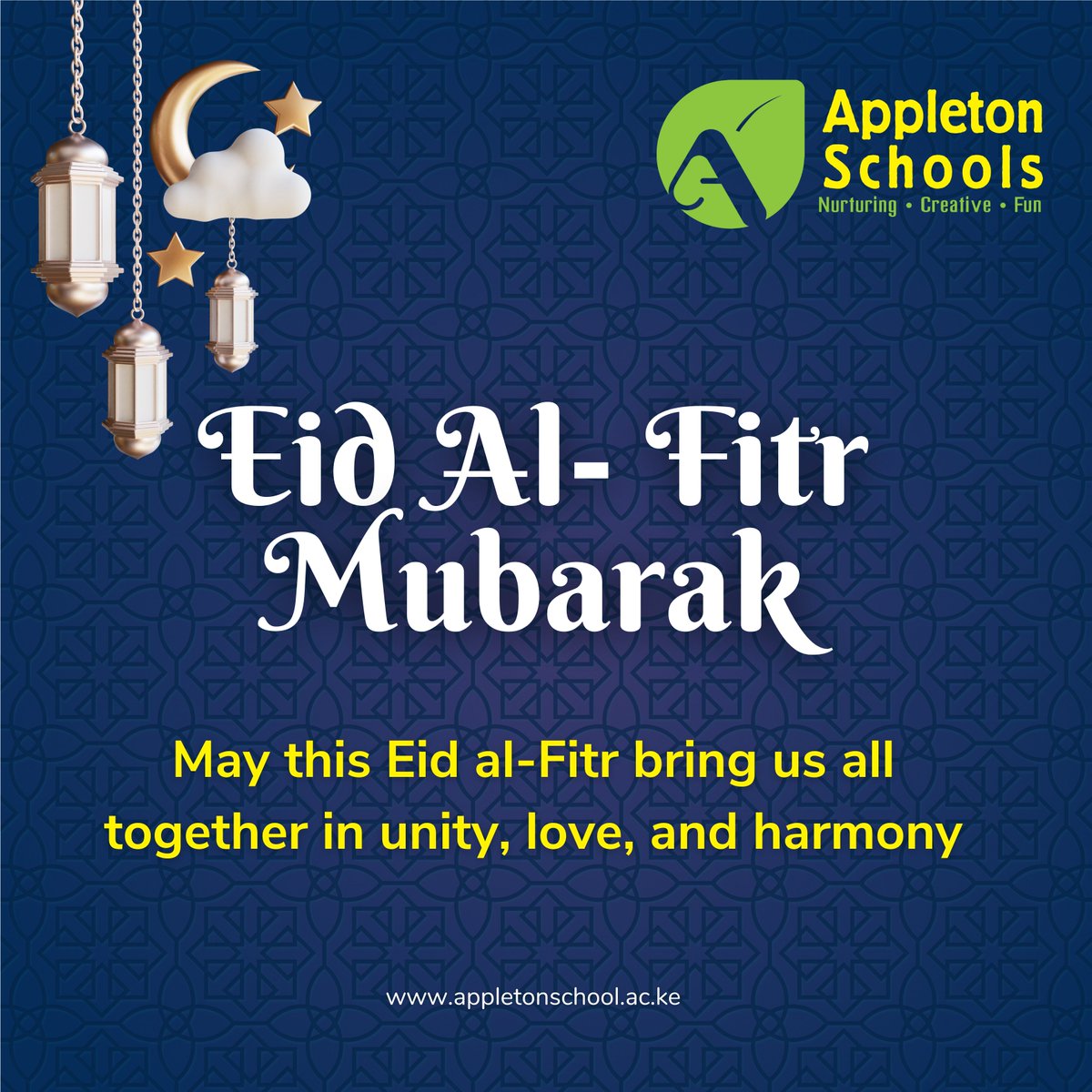 appletonschool's tweet photo. On this joyous occasion of Eid Al-Fitr, may Allah shower his blessings upon you and your family. Have a blessed day filled with happiness and love
#EidAlFitr #EidMubarak #AllahsBlessings #FamilyTime #eid #appletonschool #nurturing #creative #fun #harmony #unity #love https://t.co/SWTgDujPnt