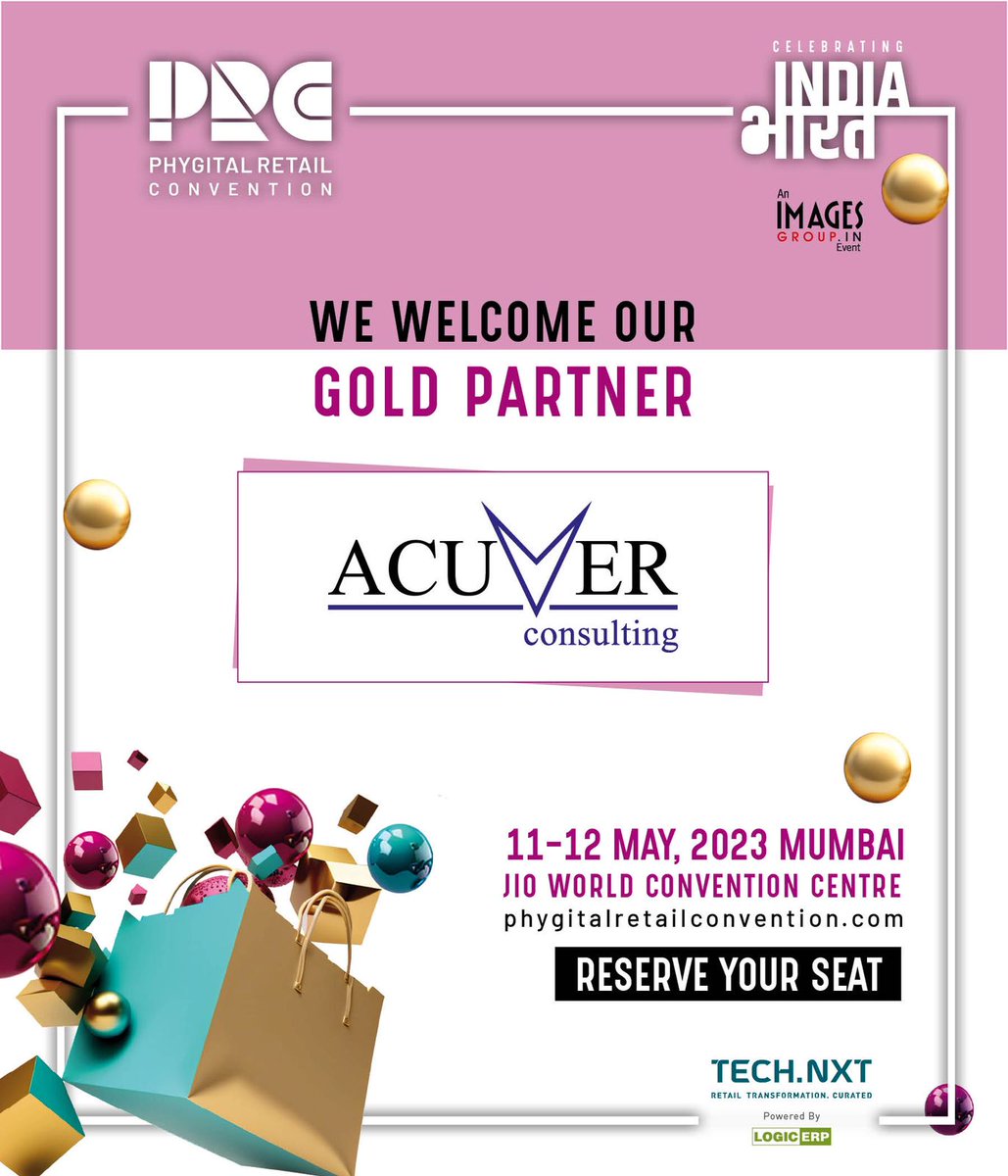 PhygitalRetail's tweet photo. We are delighted to announce Acuver Consulting as our #GoldPartner at #PRC2023
➡ Register Now- https://t.co/UKOwLoV3ww
📅 - 11th & 12th May, 2023
📍 - Jio World Convention Centre, Mumbai
#prc2023 #retailrealestate #retailawards #retailindustry #brands #indianbrands https://t.co/nPcvTagYzc