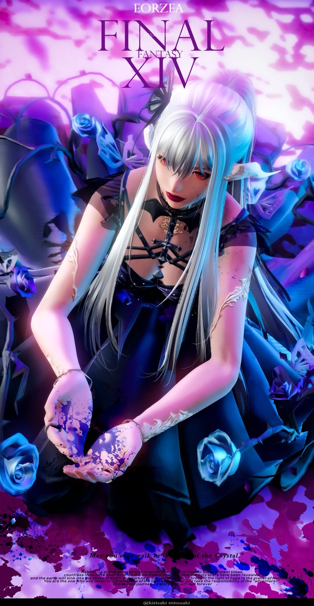 Watchbird4's tweet photo. 💜✧Blue rose･:*₊‧

✧#Aura ✧#GPOSERS ✧#ffxiv https://t.co/vaeg6DsDzD