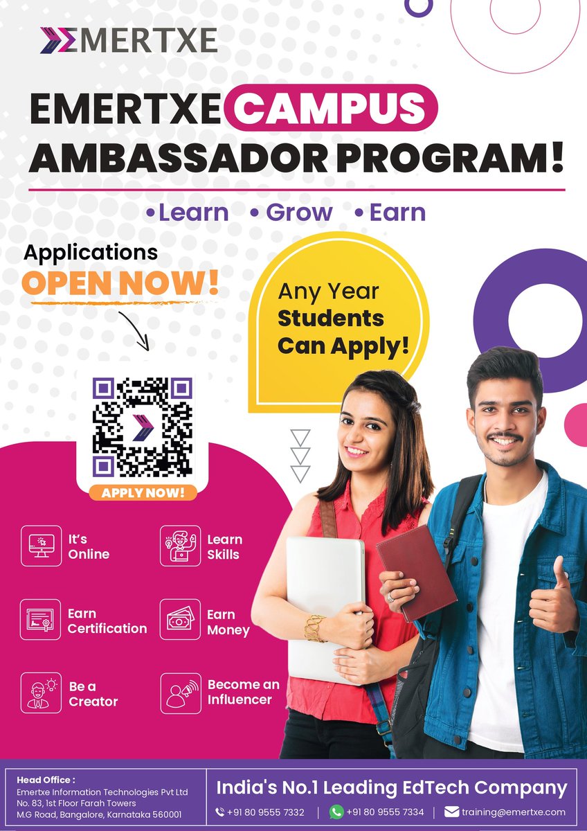 Kuldeep91315502's tweet photo. Emertxe has given me the skills to code my way to success. Join the revolution!

@EmertxeTweet

For more details visit
https://t.co/MksOnddbJB

#internship, #emertxe, #campusambassador #cap #campusambassadorprogram #engineering #students #embeddedsystems, #iot#students https://t.co/DubrjThqfD