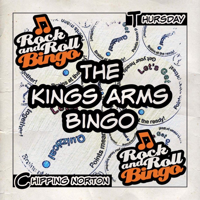 It’s #RockAndRollBingo #TheKingsArms in #ChippingNorton! 7:30pm start with cash to be won