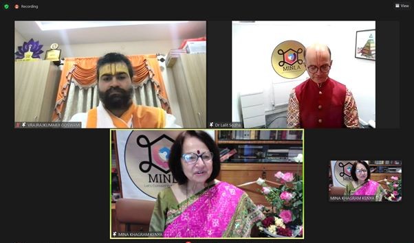 Vrajrajkumarji1's tweet photo. Blessed 100th episode of MINLA Zoom session of Africa.
#vrajrajkumarji #blessings #MINLA #zoom #africa https://t.co/UWpwMkmhlx