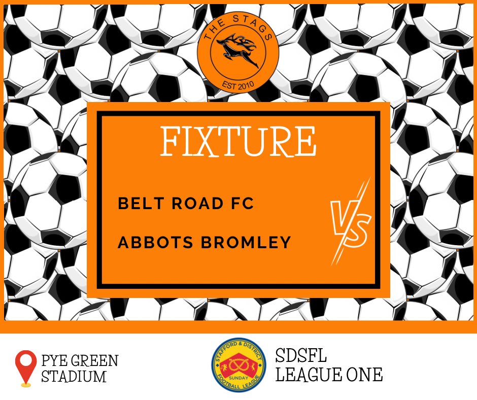abbotsbromleyfc's tweet photo. NEXT GAME | We face Belt Road FC away from home. Last game of the season for the lads. 

🏆 @SDSL_Football League One
🗓 April 23
⏰ 1030
📍Pye Green Stadium, WS11 5RW

🧡 🦌 https://t.co/UdJoRLUKYD