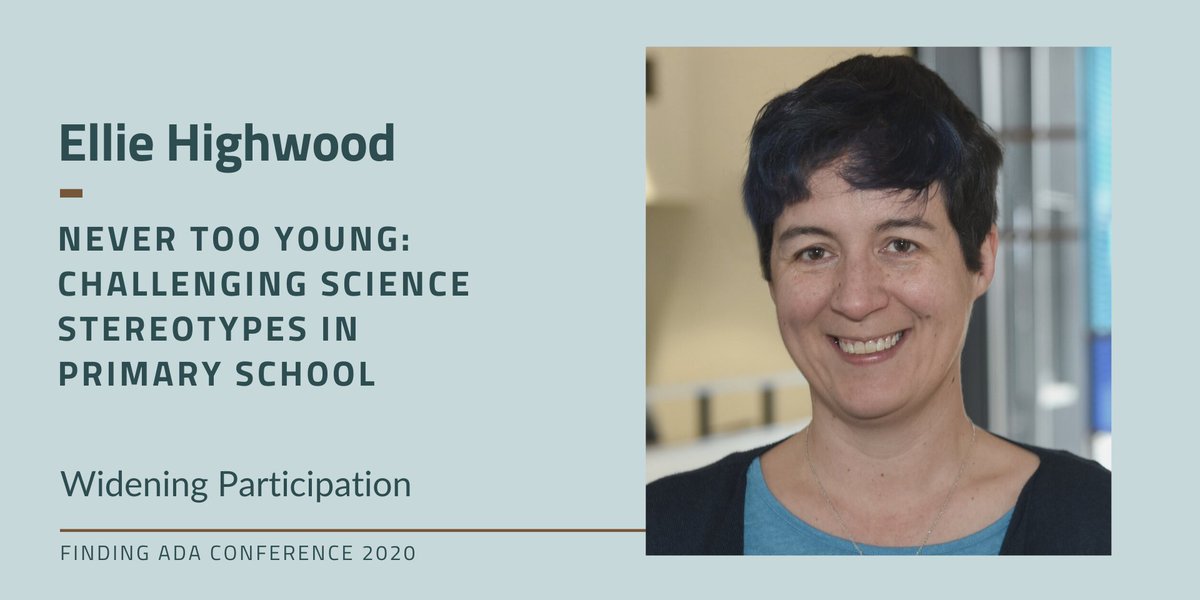 FindingAda's tweet photo. Gendered views about science start to fix at age 5-7 but most #womeninSTEM initiatives focus on Key Stage 3+ girls. Ellie talks about the need to start younger and how to increase science capital for early years (0-5 yo) &amp; primary school children. #FAC20 https://t.co/FMPXgmnRnw https://t.co/yxo4eCVMWF