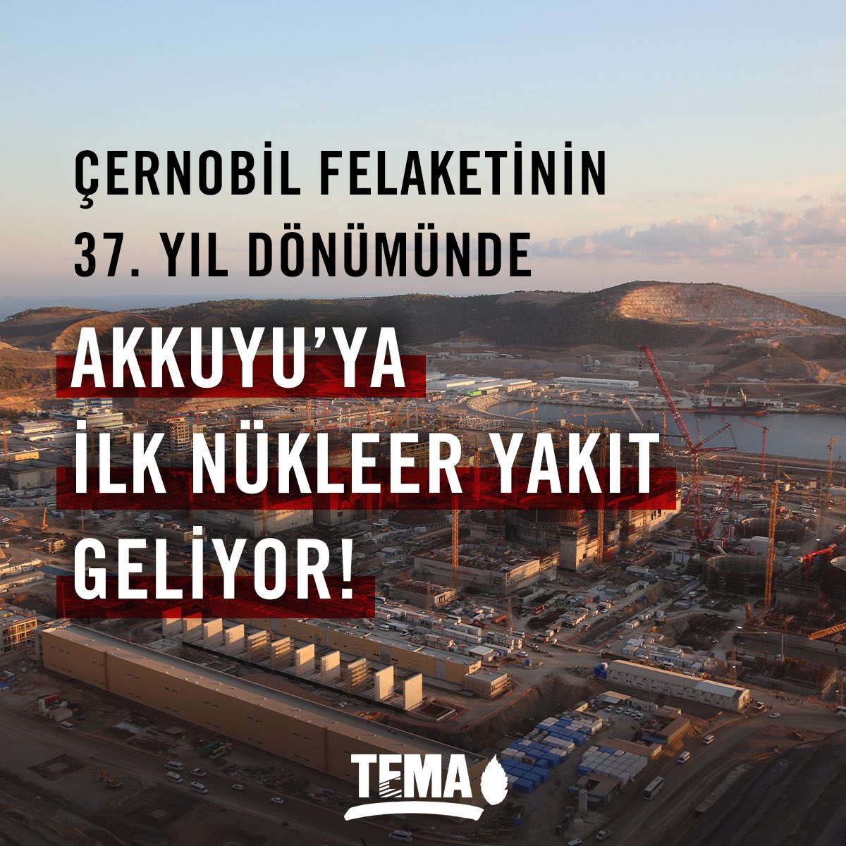 Çernobil Felaketinin 37. Yıl Dönümünde Akkuyu’ya İlk Nükleer Yakıt Geliyor!

Akkuyu Nükleer Santrali’ne 27 Nisan’da, yani Çernobil felaketinin 37. Yıl dönümünden 1 gün sonra, ilk yakıt yüklemesi yapılacak. 

 📌Ukrayna’nın kuzeyinde bulunan Pripyat şehrindeki Çernobil Nükleer