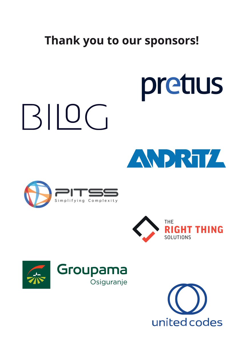 APEX Alpe Adria (@apexalpeadria) on Twitter photo Thank you to our sponsor for their incredible support, and to all of our attendees and speakers for making this conference such a special occasion.
<a href="/PretiusSoftware/">Pretius</a>, Bilog(<a href="/gospar/">Dario Bilic</a> ), Andritz, <a href="/PITSS_GmbH/">PITSS</a> <a href="/TRightThingSol/">The RIGHT THING Solutions, d.o.o.</a>, Groupama Osiguranje, <a href="/united_codes/">United Codes</a> Thank you to our sponsor for their incredible support, and to all of our attendees and speakers for making this conference such a special occasion.
<a href="/PretiusSoftware/">Pretius</a>, Bilog(<a href="/gospar/">Dario Bilic</a> ), Andritz, <a href="/PITSS_GmbH/">PITSS</a> <a href="/TRightThingSol/">The RIGHT THING Solutions, d.o.o.</a>, Groupama Osiguranje, <a href="/united_codes/">United Codes</a>
