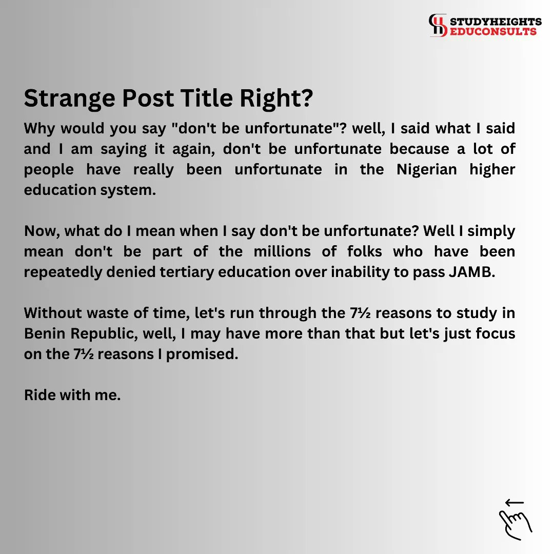 studyheights_ng's tweet photo. Don't judge a book according to it's cover so don't judge this pictorial thread by it's cover image.
#studyinbeninrepublic #studyintogo #studyinghana #studywithgreatminds https://t.co/TkHTkPPX22
