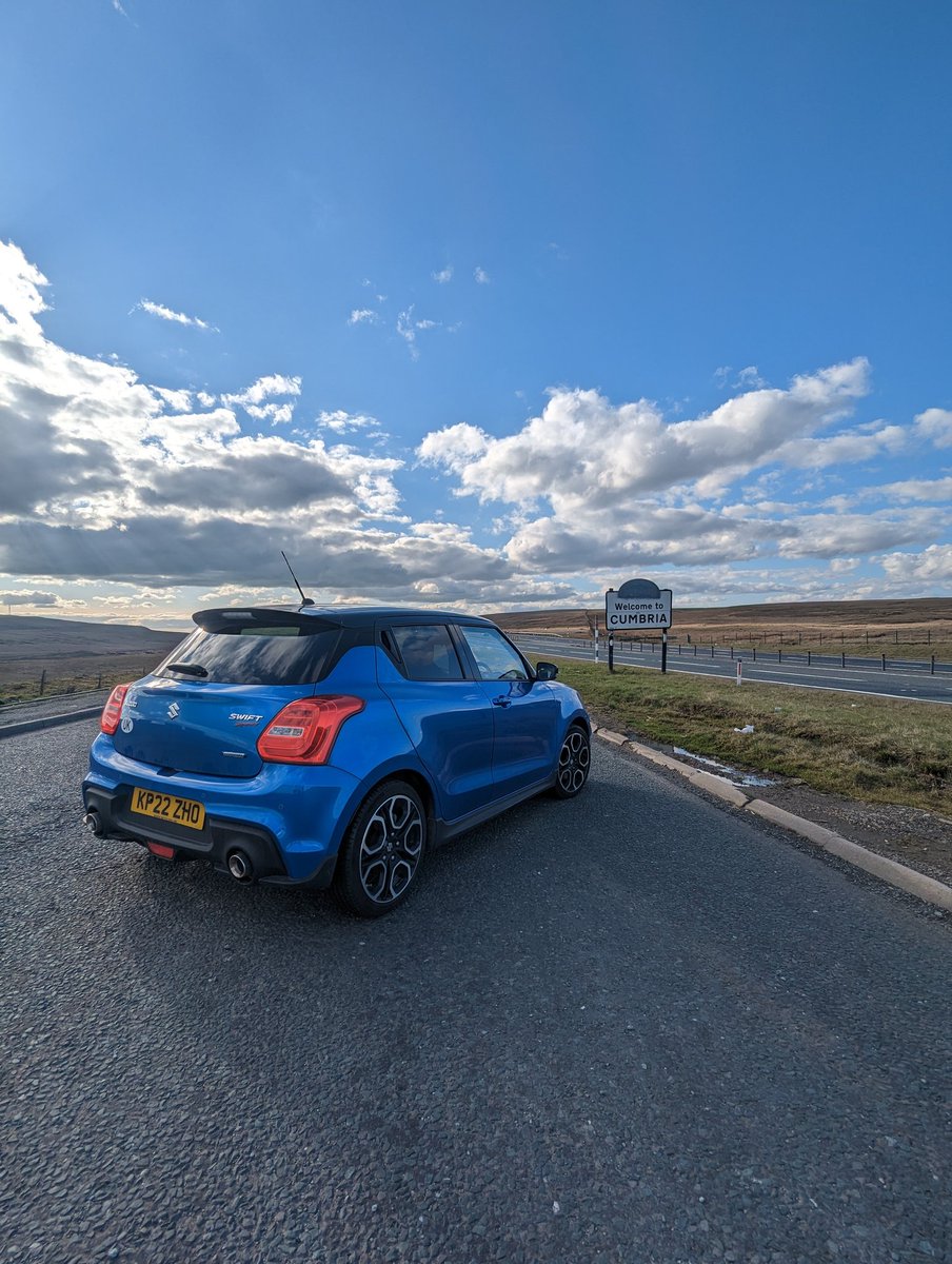 I took the Swift home a couple of weeks ago. Here's proof of me crossing the border back into the civilised world.