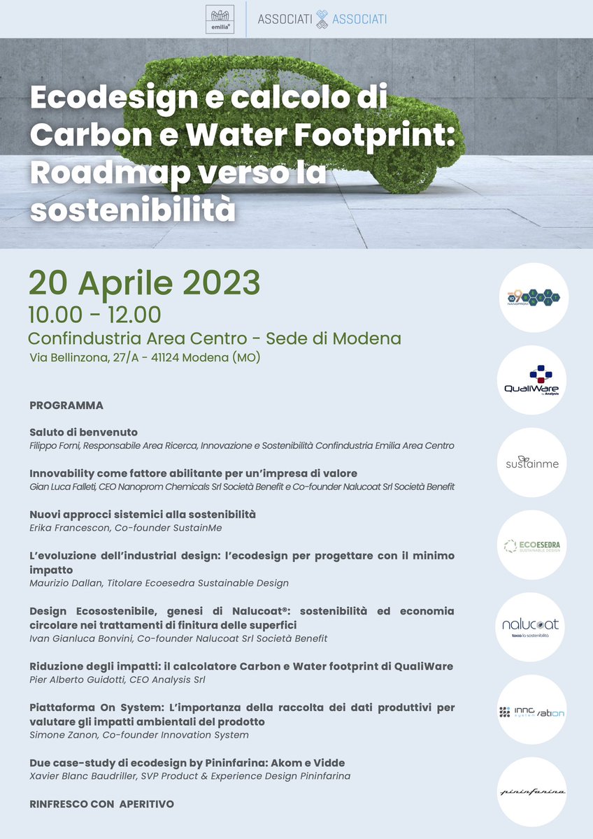 20090editore's tweet photo. Tra poco a Modena si parlerà di Ecodesign, sostenibilità e dei modi per misurarla. Ci saremo con il libro Design ecosostenibile 🌱🌍📚 #design #sostenibilità #carbonfootprint #waterfootprint #ventizeronovnanta #libri #editoria 
https://t.co/dIdj9hXE5n https://t.co/8pESKS6Td3