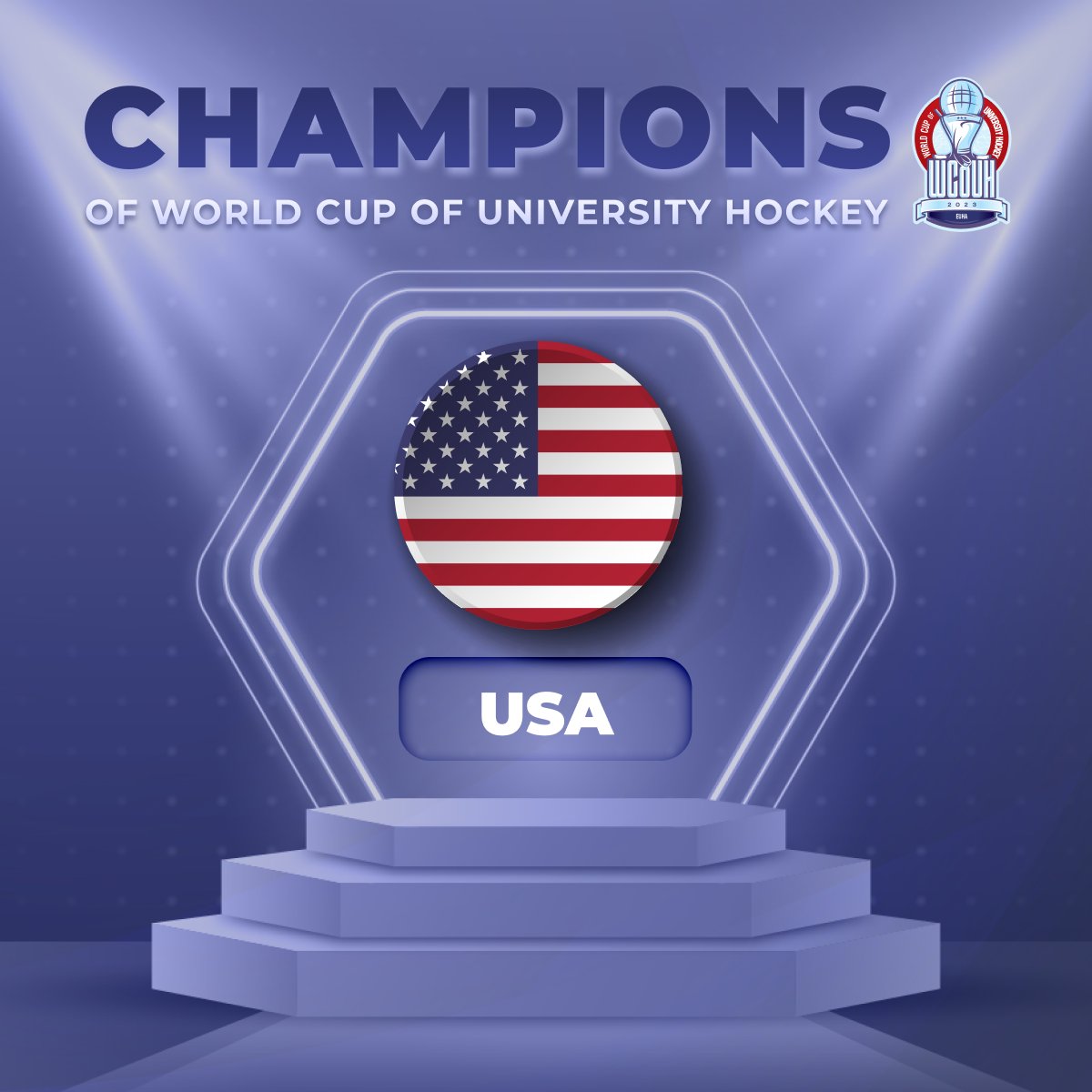 Congratulations to the United States of America team!

#wcouh #wcouh2023 #hockey #IceHockey 
@achahockey @achamensd1 @achamensd2