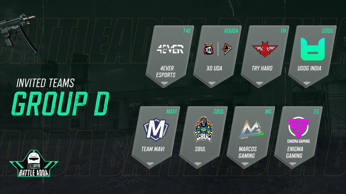 IN_NEWSTATE's tweet photo. New State Mobile - Battle Adda will commence on 25th April 2023. Here are the teams to look out for who will be fighting for the prize pool of INR 10,00,000/-

Which team are you supporting?

#NEWSTATEMOBILEINDIA #NSBATTLEADDA #ESPORTS https://t.co/0NQbz6F1oa