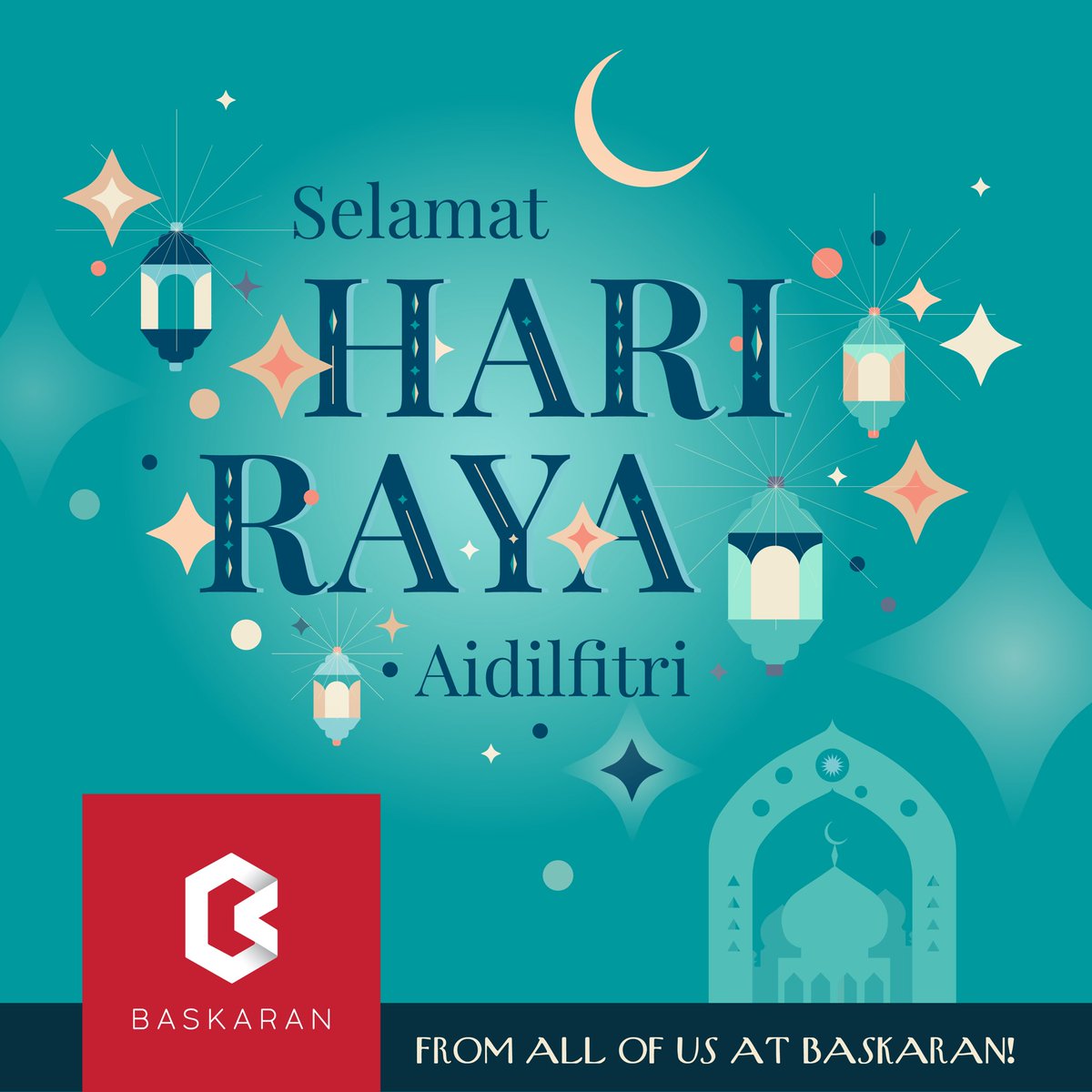 BaskaranLaw's tweet photo. Selamat Hari Raya from all of us at Baskaran! Eid Mubarak! #selamathariraya #EidMubarak 🌙 https://t.co/CRd1I6EwLT