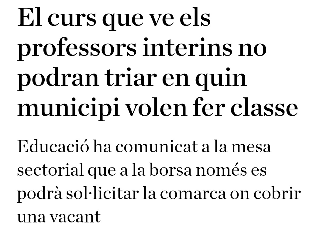 Què més té pensat aquest govern per fastiguejar els docents? Cada cop pitjors condicions... Pagaran la benzina? Perquè el transport públic és molt deficitari a bona part del país.