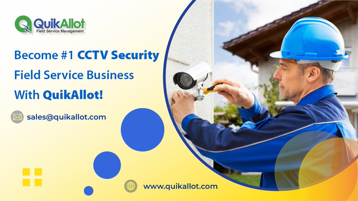 quikonesolution's tweet photo. Owning #CCTVServices? Join hands with #QuikAllot's #FieldWorkOrderSoftware to create, schedule, manage, and track all work orders efficiently from your seat. 

Grab it now! https://t.co/poCcNKQhyo

#FieldServiceSoftware #ServiceSchedulingSoftware #WorkforceTrackingTool #Malaysia https://t.co/sW2tU4wcYC