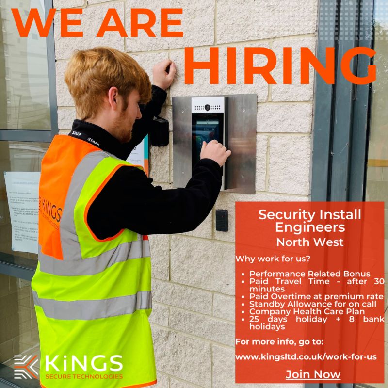 #wearehiringnow
Come join our #KST team as a #SecurityInstallationEngineer in the #NorthWest!

👨‍🔧 🔐 🔥 👩‍🔧

Please contact Courtney Grainger for more details on the role and how to apply...
lnkd.in/eVv3p-aD

#TeamKST #fireandsecurity #KST #jobscareers #workforus #engineers