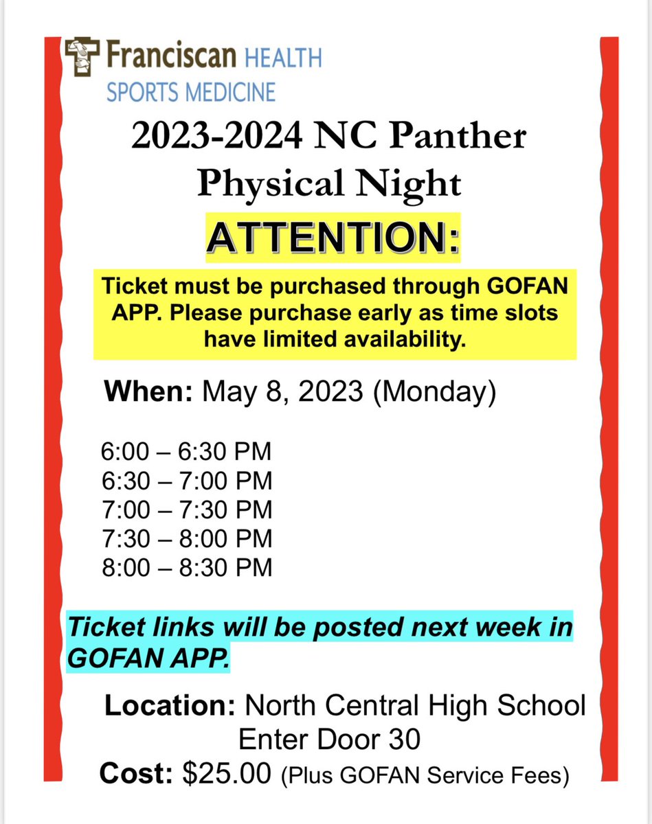 NVMSAthletics's tweet photo. Northview athletes and families mark your calendars, NC is hosting an athletic physical night on May 8th. 

Download the GOFANAPP to reserve your time when the link becomes available.

This is a great opportunity to get your physical for the 23-24 school year done early. https://t.co/GRoIJTR7PS