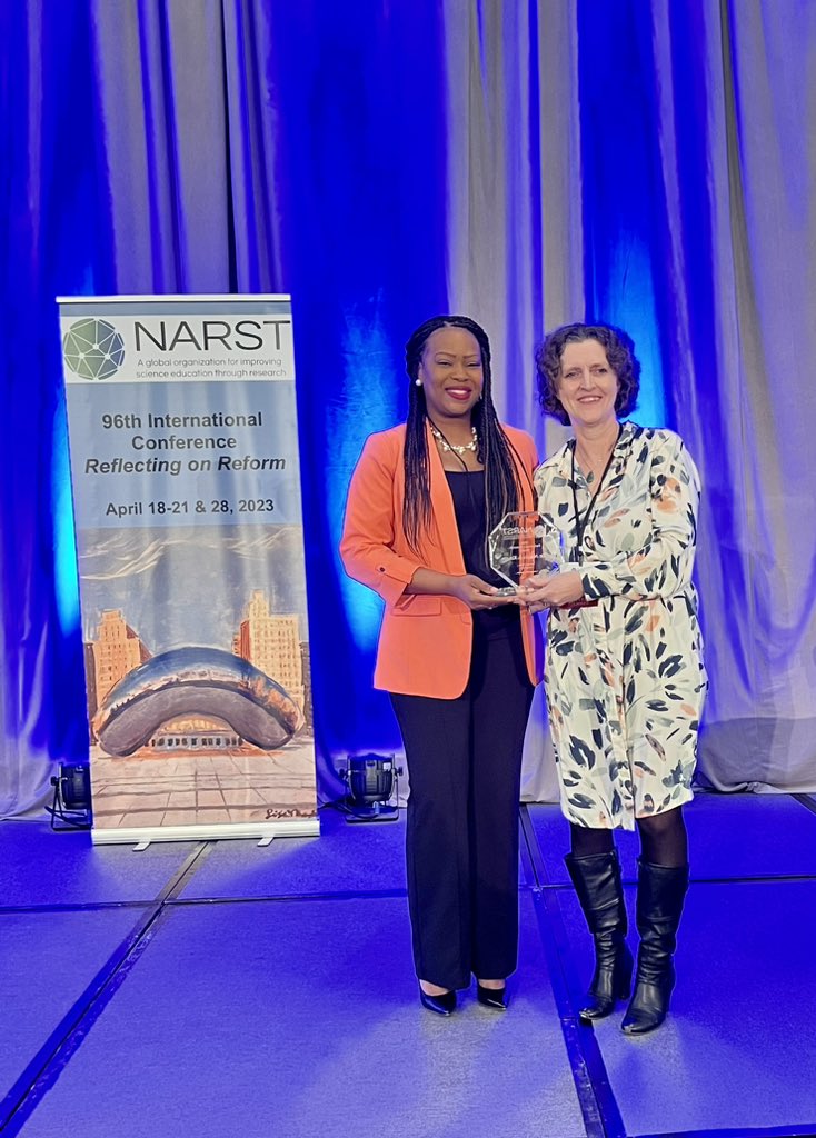 Congratulations @drnatalieking on the #NARST23 Early Career Research Award! @GSU_Research @gsucehd