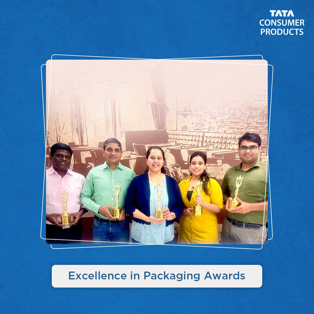 TataConsumer's tweet photo. Its pouring awards for #ExcellenceinPackaging at @TataConsumer!
We are proud to announce that we have been recognized by @IIP_Packaging with 5 INDIASTAR 2022 awards; by @siessop with 6 STAR 2022 awards and by @WorldPackOrg1 with a WORLDSTAR 2022 - a total of 12 awards. https://t.co/T87Qw7mKsQ