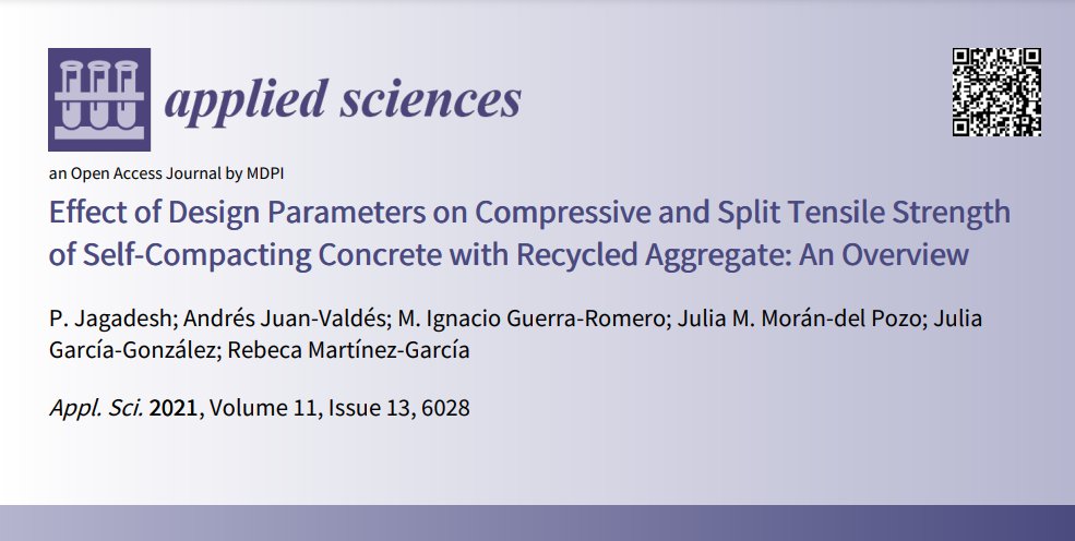 Applsci's tweet image. 📢 Read our Review Paper

📚 Effect of Design Parameters on Compressive and Split Tensile Strength of Self-Compacting #Concrete with #RecycledAggregate: An Overview
🔗 doi.org/10.3390/app111…
👨‍🔬 by Prof. Dr. P. Jagadesh et al.,
 
#openacces #mdpiapplsci
#CivilEngineering