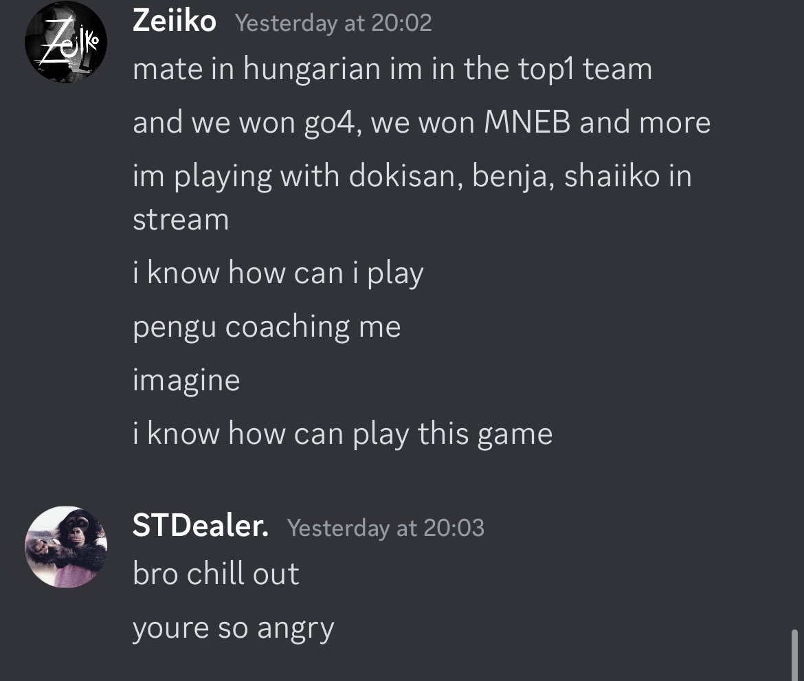 TOP 1 TEAM
WIN A GO4
WIN A MNEB
Benja-Master come ranked with doki and shaiiko ON STREAM
🤡 kiképzés indult tegnap
Jelentkezni @zeiiko_o -nál