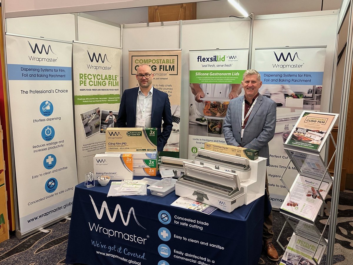 We are ready at the @hospitalcaterer Forum. Visit stand M54 to discover our ultimate chef wrap system! 👨‍🍳👩‍🍳

#HCAForum  #foodhygiene #catering #chef