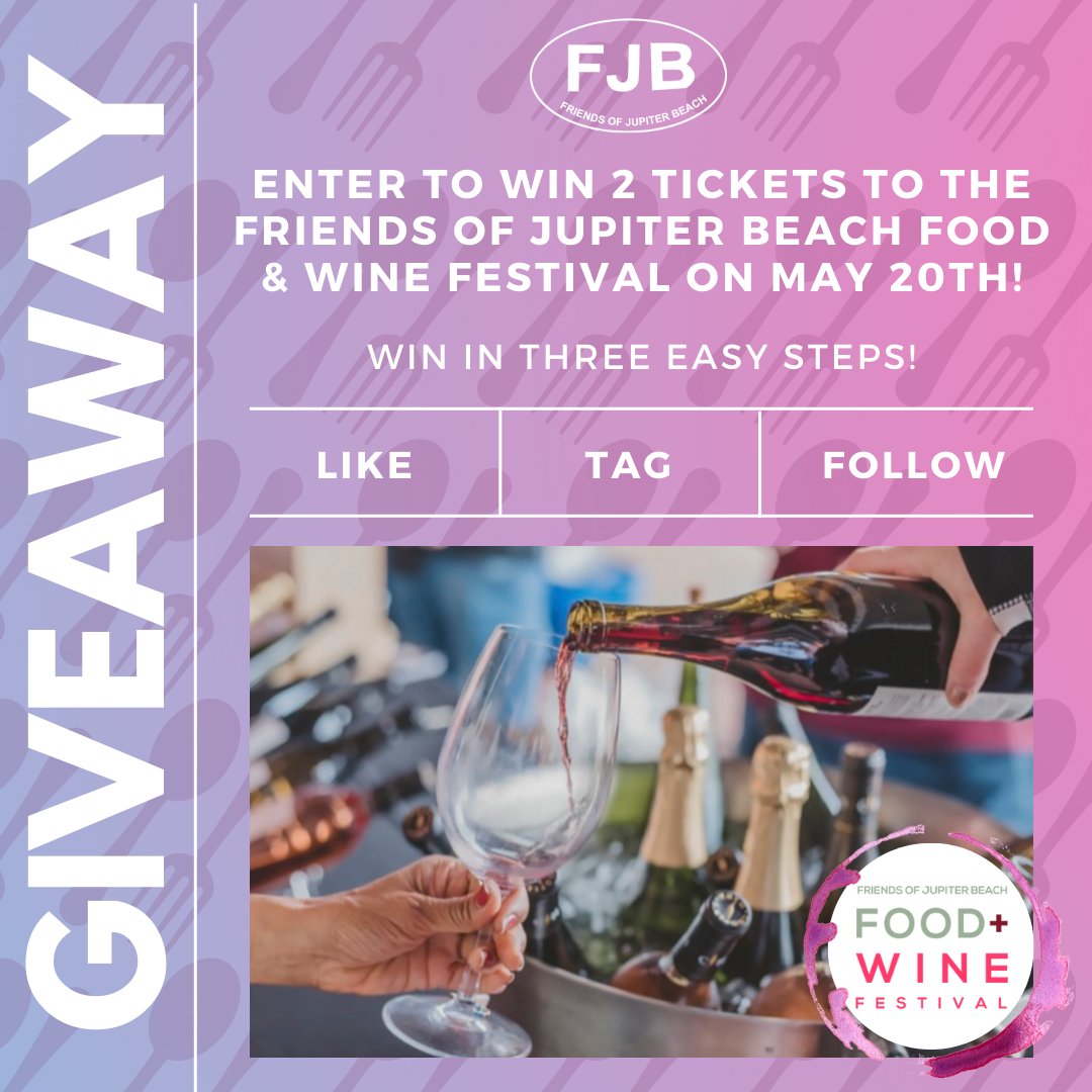 JupiterDogBeach's tweet image. 🚨 GIVEAWAY ALERT! Win 2 free general admission tickets to the upcoming Friends of Jupiter Beach Food &amp;amp; Wine Festival! 

👉 Visit our Instagram or Facebook to enter and to see all rules on this giveaway!

#FriendsofJupiterBeach #JupiterBeach #JupiterFL #Foodandwine #DogBeach