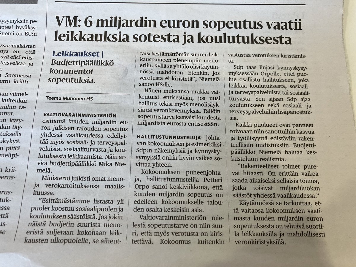 imperikari's tweet photo. Noniin.
Täällä se nyt sanotaan hyvin selvästi. Ja ihan VM:n omalla suulla.
Pulinat pois.
#6mrd
#sopeutus
#hallitus https://t.co/11loRxgFSR