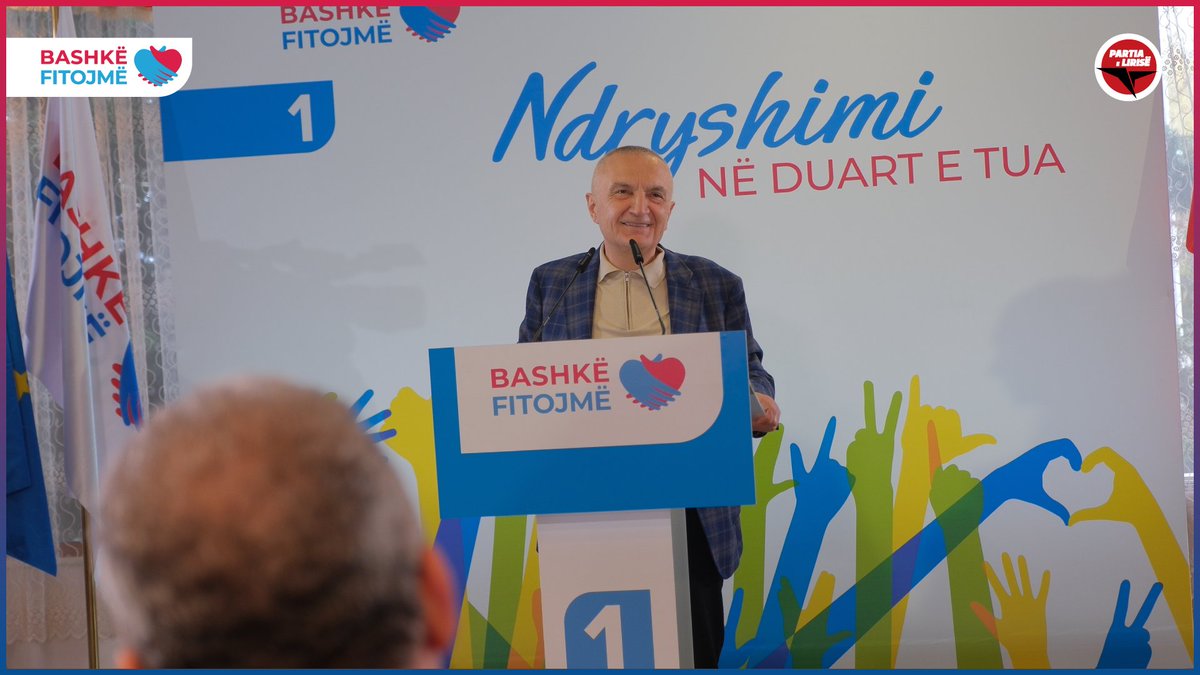 ilirmetazyrtar's tweet photo. 3/3 Bashkë🤝Fitojmë!✌️🇦🇱
#PartiaLirisë #BashkëFitojmë #Maliq #Devoll #14Maj #NdryshimMeÇdoCmim https://t.co/f6aSTik7JH